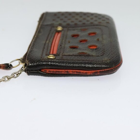 LOUIS VUITTON Monogram Perfo Pochette Cles Coin Purse Orange M95222 Auth - Picture 12 of 16